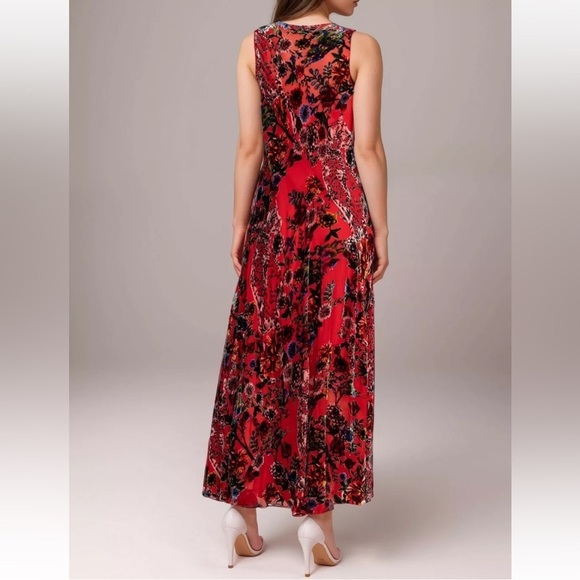 Johnny Was Bias Dress Bobcat Forest Silk Blend Red Floral Maxi SZ XS $575 NWT - Picture 3 of 16